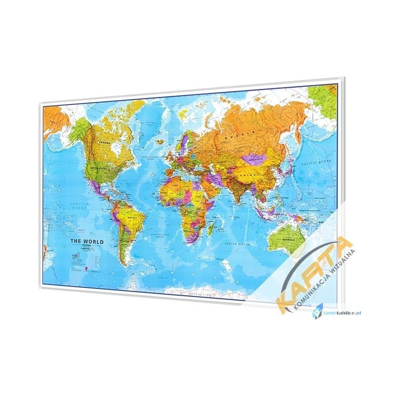 Polityczna mapa świata 1:20mln 200x122cm