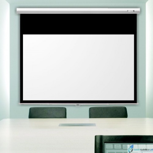 Ekran projekcyjny SUPREMA FENIKS ELEGANT 1:1 ręcznie rozwijany Matt White HD