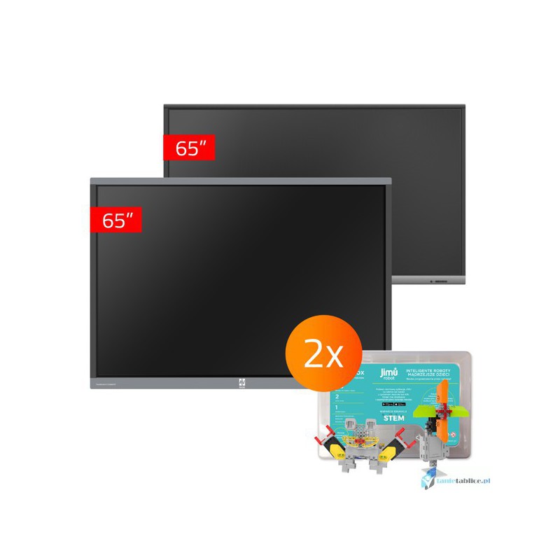 Zestaw interaktywny 1 x monitor interaktywny Avtek TouchScreen 5 Lite 65 + 1 x Avtek TouchScreen 5 Connect 65 + 2 x  Jimu Box