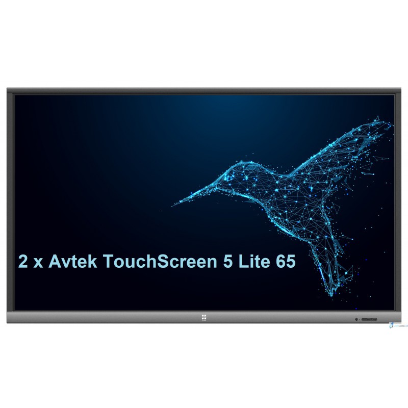 Zestaw interaktywny 2 x monitor interaktywny Avtek TouchScreen 5 Lite 65