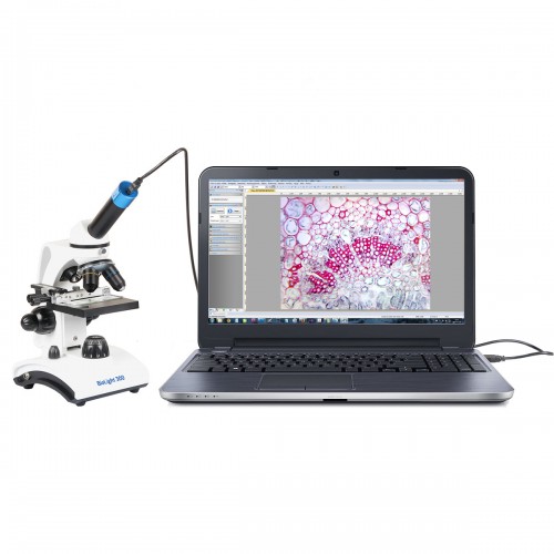 Mikroskop Delta Optical BioLight 300 z kamerą Delta Optical DLT-Cam Basic 2 MP + 100 Preparatów
